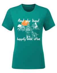 Image 1 of "And she lived" Walking T-shirt