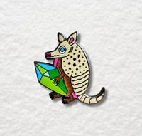 Image 1 of Armadillo with Crystal Enamel Pin