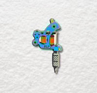Image 1 of Tattoo Machine Enamel Pin BLP!