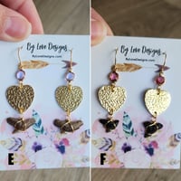 Image 3 of Hearts and Shark Teeth Dangle Earrings