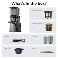 Image 2 of EanOruus Juicer Machines, 3-in-1 Cold Press Juicer with 6.5" Extra Large Chute, 100oz Large Capac...