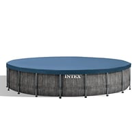 Image 2 of Intex Prism Frame Round Above Ground Outdoor Swimming Pool Set with Filter Pump, Ladder, Ground C...