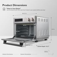 Image 2 of VAL CUCINA Infrared Heating Air Fryer Toaster Oven, Extra Large Countertop Convection Oven 10-in-...