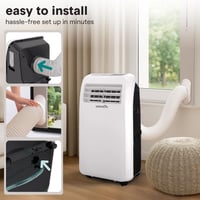 Image 4 of SereneLife Small Air Conditioner Portable 12,000 BTU with Built-in Dehumidifier - Portable AC Uni...