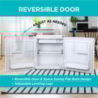 Image 4 of BLACK+DECKER 1.7 Cu. Ft. Compact Refrigerator, ENERGY STAR Certified, Single Door Mini Fridge wit...