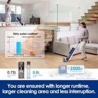 Image 5 of Tineco Floor ONE S5 Smart Cordless Wet Dry Vacuum Cleaner and Mop for Hard Floors, Digital Displa...