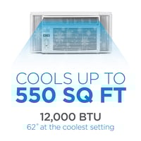 Image 5 of BLACK+DECKER Window Air Conditioner 12000 BTU, AC Window Unit Cools Up to 550 Square Feet, Window...