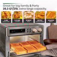 Image 5 of VAL CUCINA Infrared Heating Air Fryer Toaster Oven, Extra Large Countertop Convection Oven 10-in-...