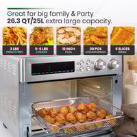 Image 4 of VAL CUCINA Infrared Heating Air Fryer Toaster Oven, Extra Large Countertop Convection Oven-76c7bf33