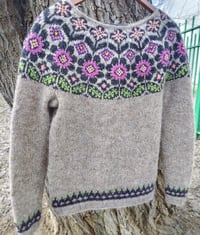 Image 4 of “Alpin bloom” - Icelandic wool sweater - Ready to ship