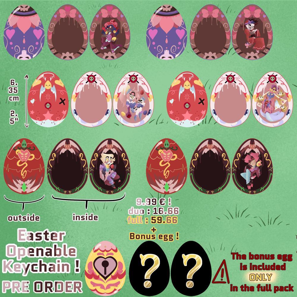 Image of 12H LEFT PRE ORDER Easter Openable Keychain