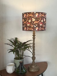 Image 1 of Deer Floral Maroon Shade