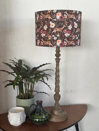 Image 2 of Deer Floral Maroon Shade