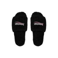 Image 1 of Balenciaga Fluffy Furry Slides 'Black'