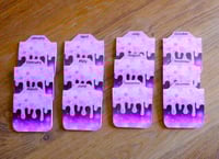 Image 1 of Handmade Magnetic Monthly Planner Tabs, trending, purple, hearts, pink, dividers, notebook, gift