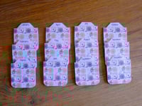 Image 1 of Handmade Magnetic Planner Tabs, trending, pink, purple, flowers, dividers, notebook, gift