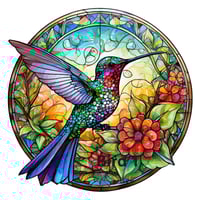 Image 1 of 🌈✨ 8-Inch 3D UV Printed "Humming Birds" Wind Spinners