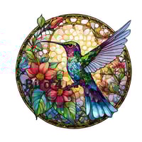 Image 4 of 🌈✨ 8-Inch 3D UV Printed "Humming Birds" Wind Spinners