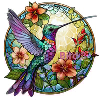 Image 3 of 🌈✨ 8-Inch 3D UV Printed "Humming Birds" Wind Spinners