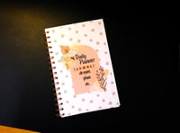Image 1 of Handmade Boho Daily Planner Bound Notebook, book, journal, notes, gift, plants, poka dots