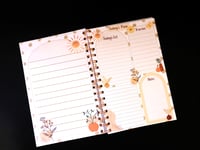 Image 2 of Handmade Boho Daily Planner Bound Notebook, book, journal, notes, gift, plants, poka dots