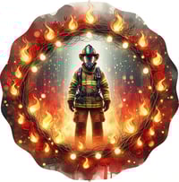 Image 3 of 🔥🚒 8-Inch 3D UV Printed Firefighter Wind Spinners