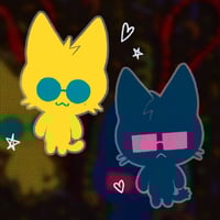 Vash and Wolfwood Kitty Keychains