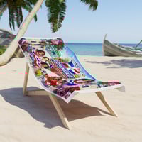 Image 2 of Dominicana Beach Towel – Hasta La Tambora Patriotic Caribbean Design