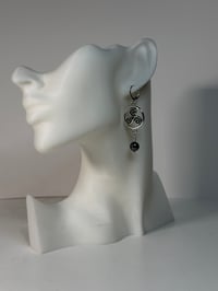 Image 3 of Celtic Spiral Earrings with Hematite