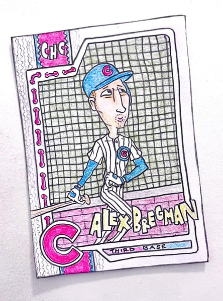 Image of Original pencil artwork—Alex Bregman