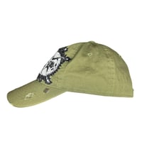 Image 2 of distressed khaki green hat