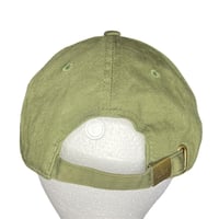 Image 3 of distressed khaki green hat