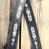 Image 2 of handprinted faux leather belt