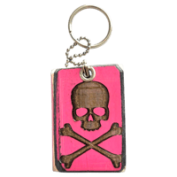 Image 1 of recycled skateboard keychain