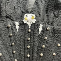 Image 3 of black wired corset crop top