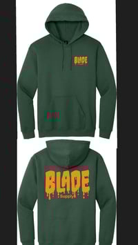 Limited edition green and orange drip hoodie 