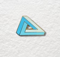Image 1 of Penrose Triangle Enamel Pin – Impossible Object