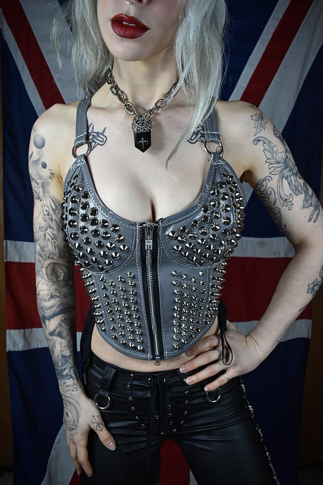 Image of READY TO SHIP: GREY MULTISIZE BUSTIERS