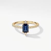 Image 1 of Sparkling Blue Sapphire Ring (S)