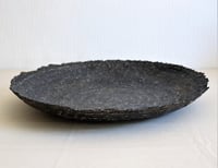 Image 1 of Large Earth Texture Sculptural Plate | Handmade Organic Paper Mache Centerpiece