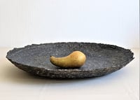 Image 4 of Large Earth Texture Sculptural Plate | Handmade Organic Paper Mache Centerpiece