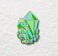 Image 1 of Crystal Cluster Enamel Pin Quartz Facets