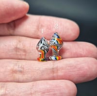 Image 2 of MINI PLUGS BLK/WHT RAINBOW