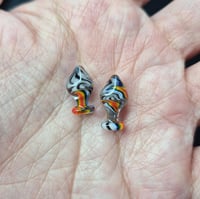 Image 1 of MINI PLUGS BLK/WHT RAINBOW