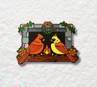 Image 1 of Christmas Cardinal Hard Enamel Pin