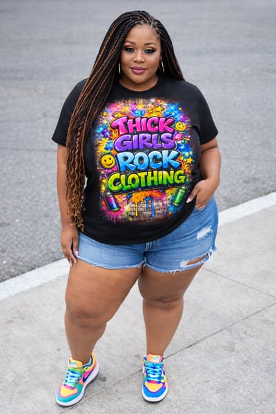 Image of THICK GIRLS ROCK JUMP INTO SPRING T-SHIRT