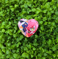 Image 4 of Hazbin Hotel Couples Heart Button 2.2"