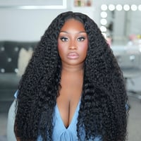 Image 1 of GLUELESS Southeast Asian Curly 26" 5x5 HD Film Lace Closure Wig