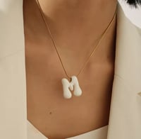 Image 3 of Puffy Initial Necklace