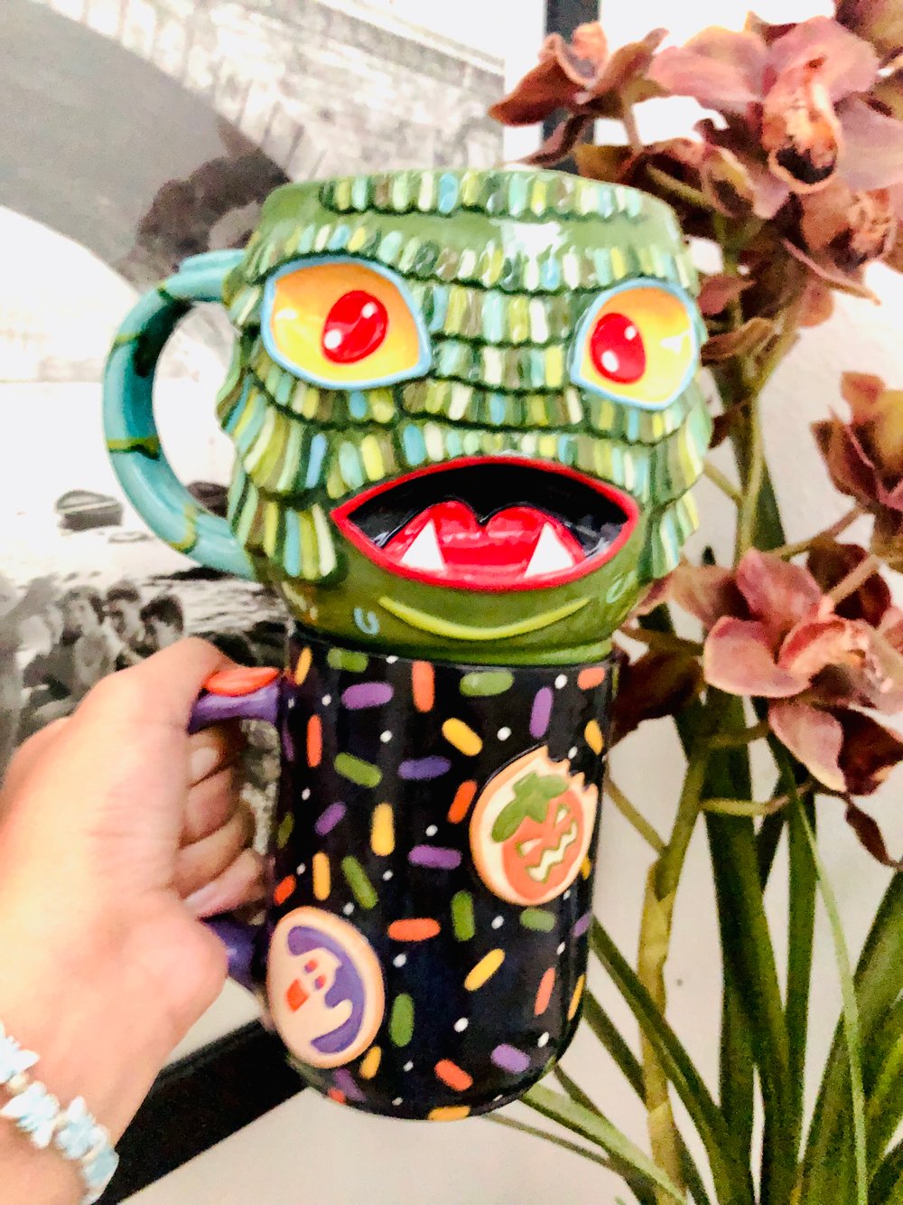 Image of Alysha F-Creature mug and Halloween cookie